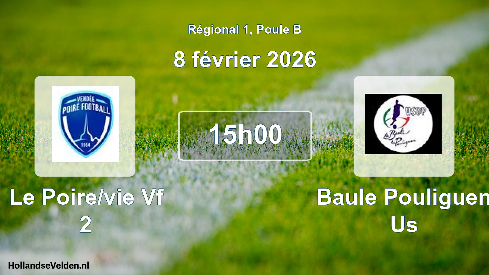 Geplande wedstrijd: Le Poire/vie Vf 2 - Baule Pouliguen Us (8 février 2026)