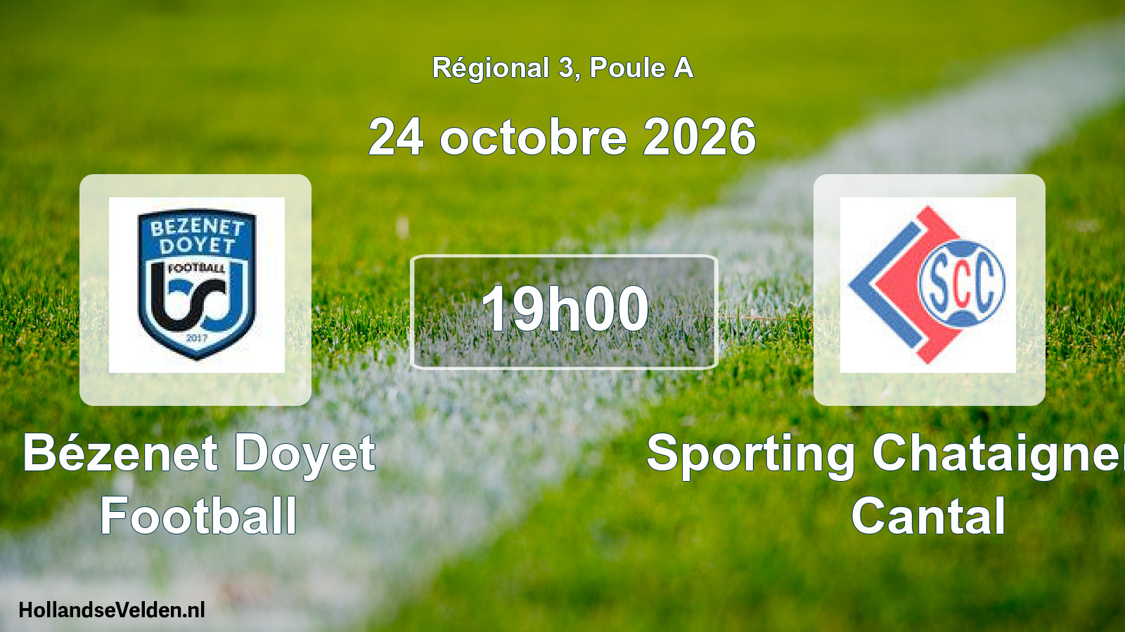 Scheduled Match: Bézenet Doyet Football - Sporting Chataigneraie Cantal (24 October 2026)