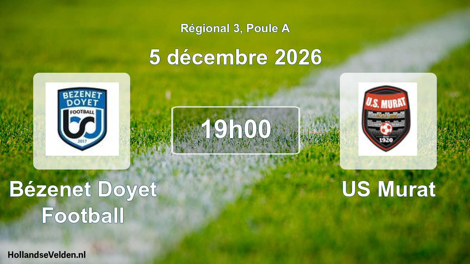 Match programmé: Bézenet Doyet Football - US Murat (5 décembre 2026)