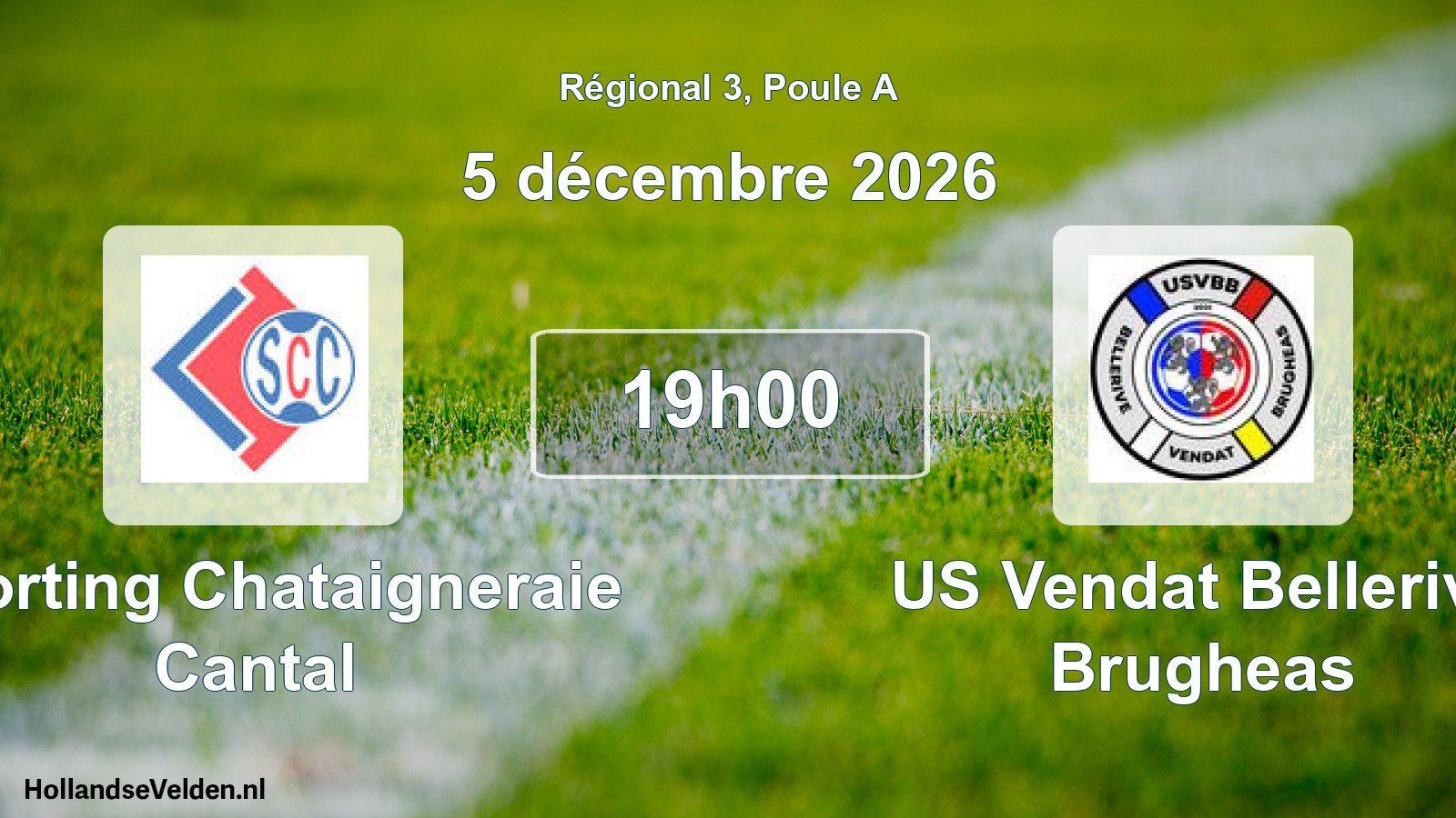 Scheduled Match: Sporting Chataigneraie Cantal - US Vendat Bellerive Brugheas (5 December 2026)