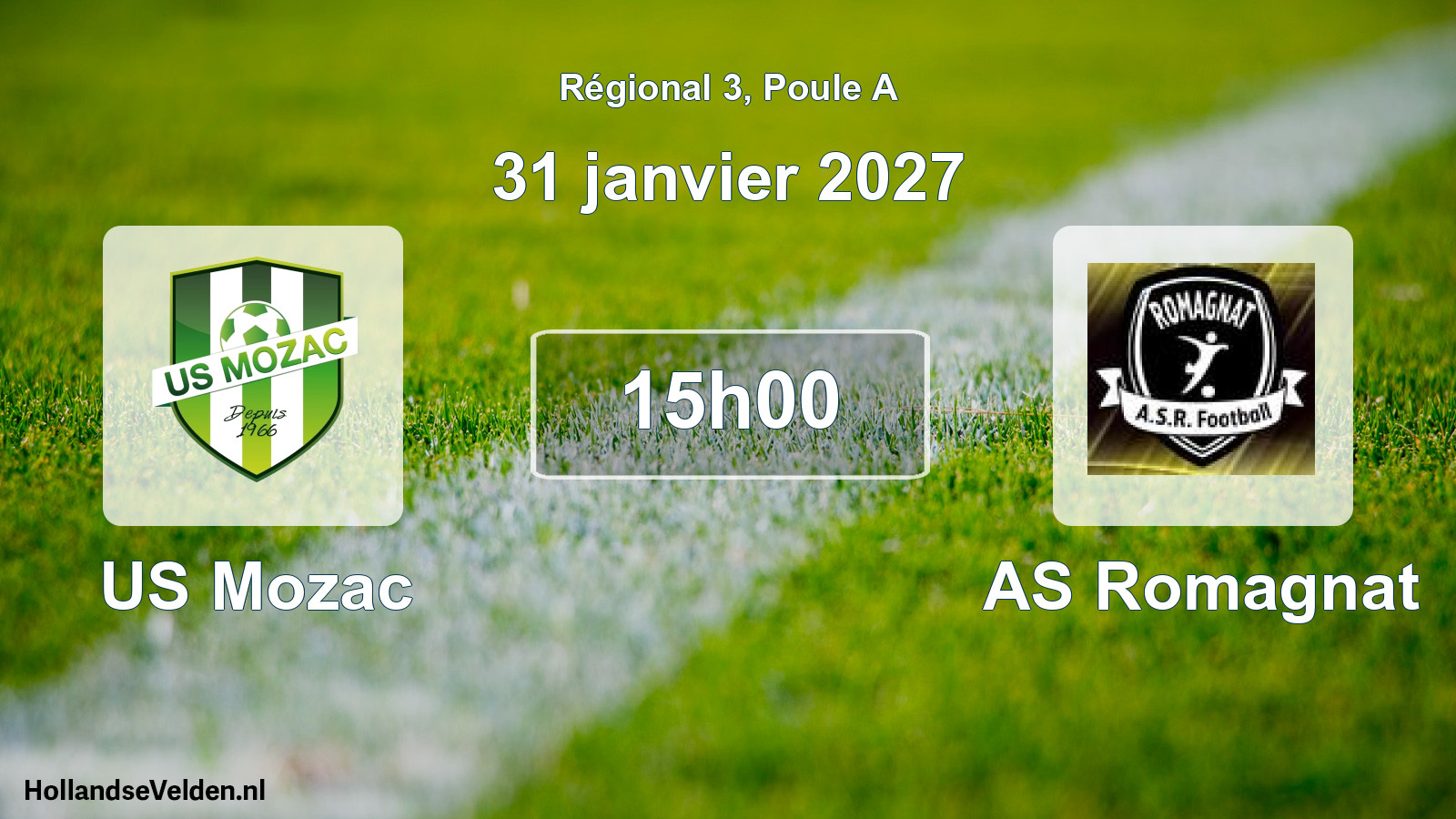 Match programmé: US Mozac - AS Romagnat (31 janvier 2027)
