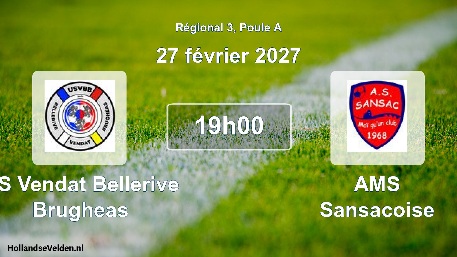 Match programmé: US Vendat Bellerive Brugheas - AMS Sansacoise (27 février 2027)