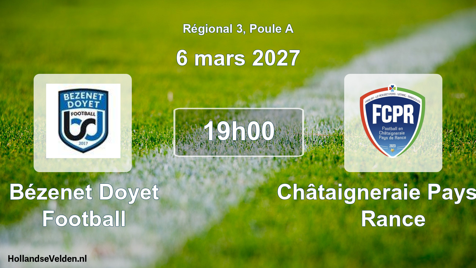 Match programmé: Bézenet Doyet Football - Châtaigneraie Pays de Rance (6 mars 2027)