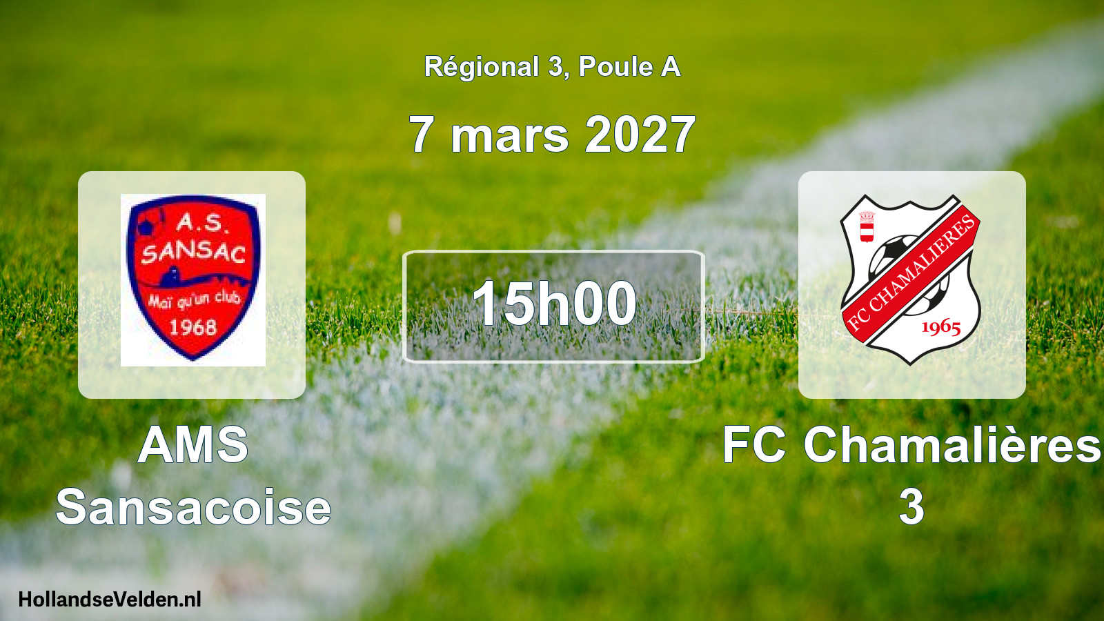 Match programmé: AMS Sansacoise - FC Chamalières 3 (7 mars 2027)