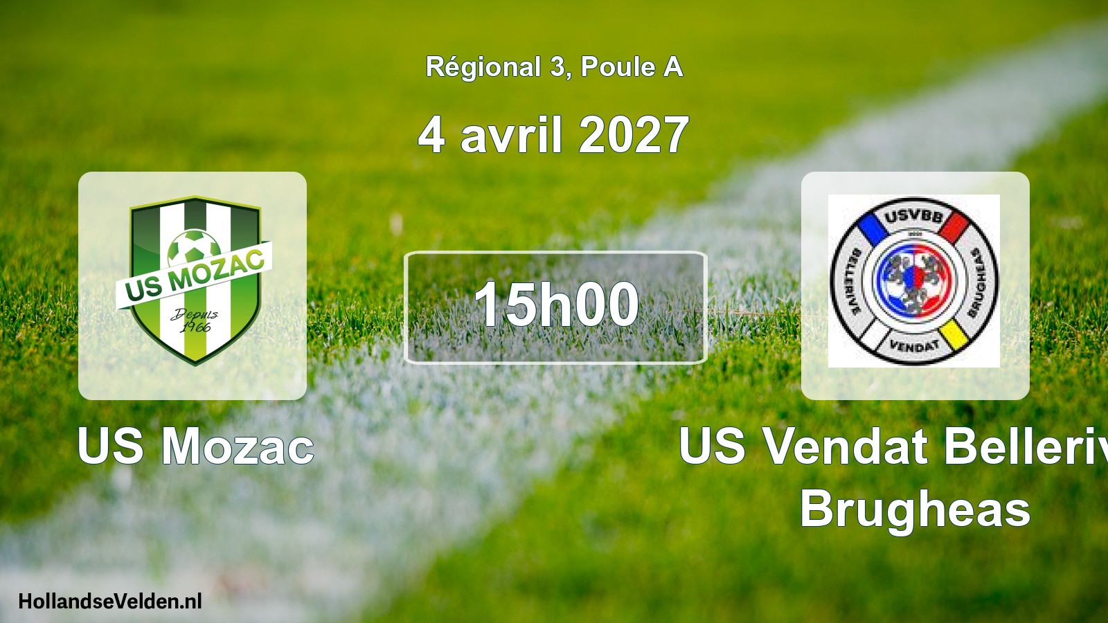 Geplande wedstrijd: US Mozac - US Vendat Bellerive Brugheas (4 april 2027)