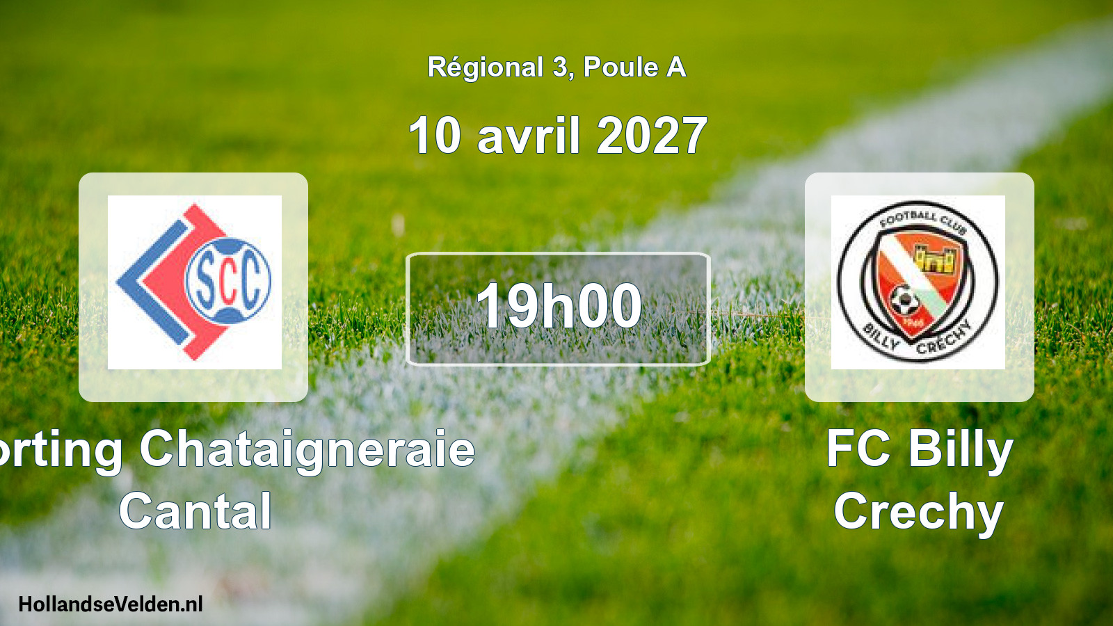 Scheduled Match: Sporting Chataigneraie Cantal - FC Billy Crechy (10 April 2027)