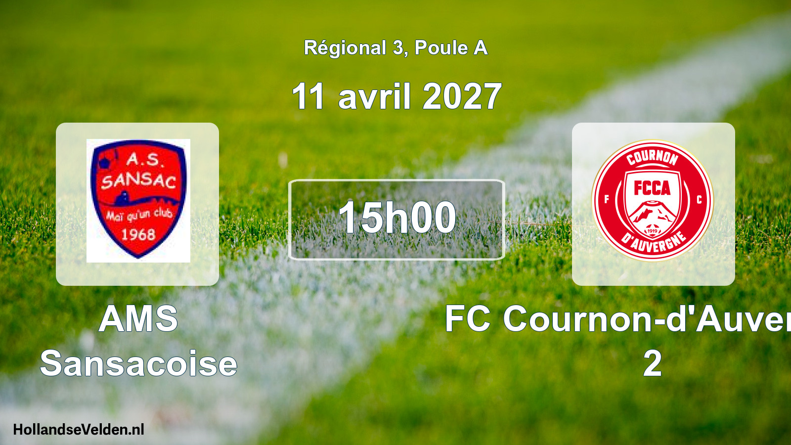 Scheduled Match: AMS Sansacoise - FC Cournon-d'Auvergne 2 (11 April 2027)
