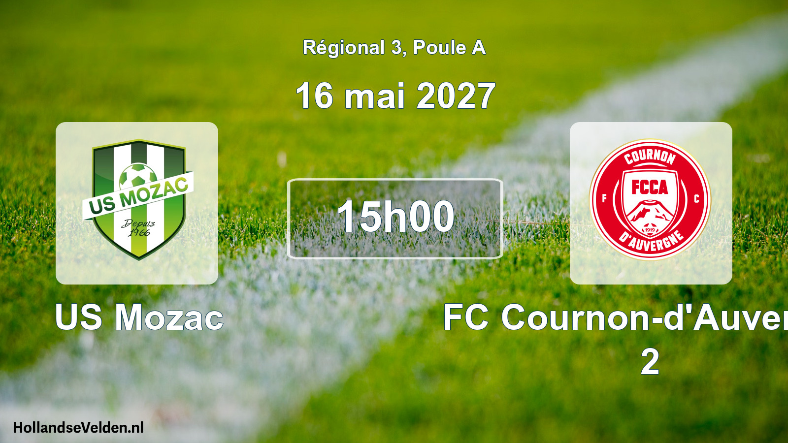 Scheduled Match: US Mozac - FC Cournon-d'Auvergne 2 (16 May 2027)