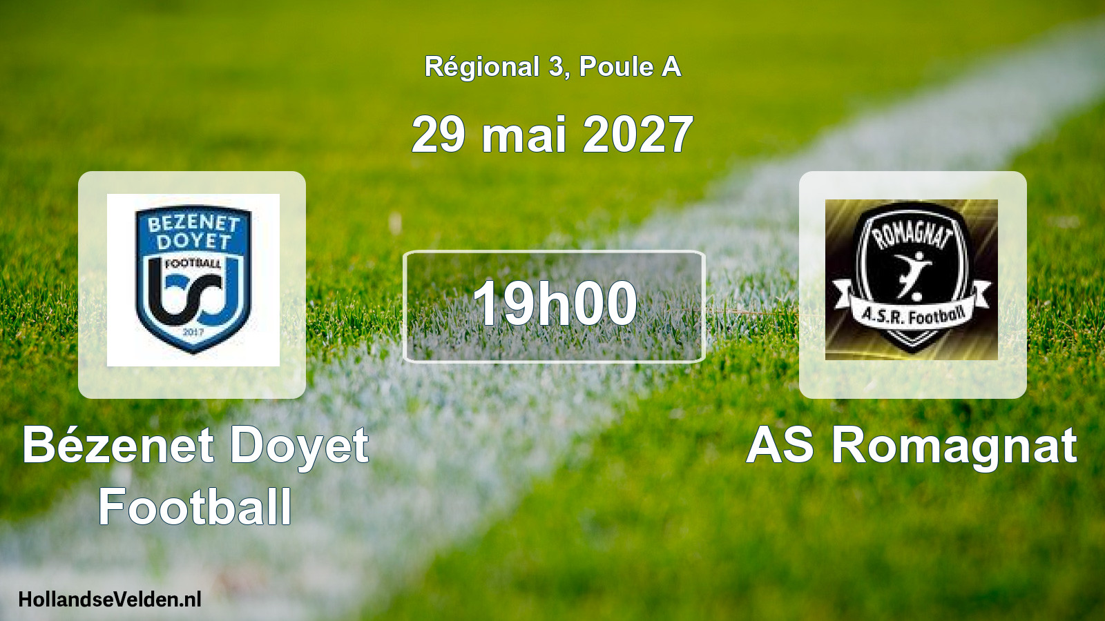 Match programmé: Bézenet Doyet Football - AS Romagnat (29 mai 2027)