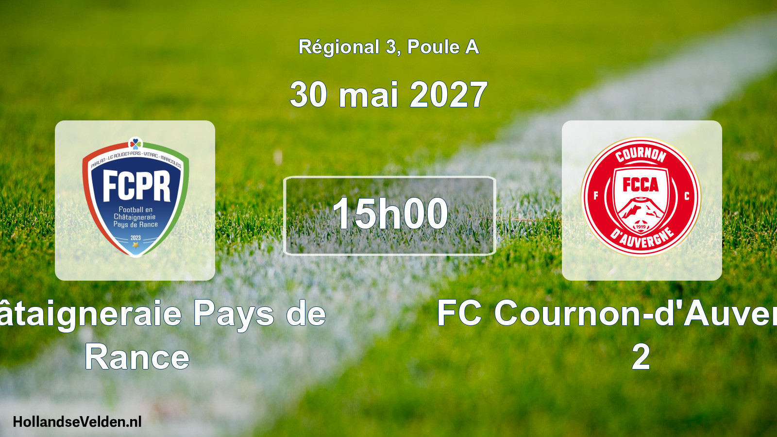 Scheduled Match: Châtaigneraie Pays de Rance - FC Cournon-d'Auvergne 2 (30 May 2027)