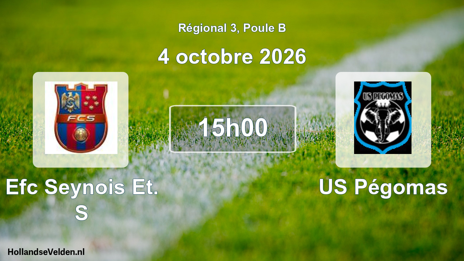 Scheduled Match: Efc Seynois Et. S - US Pégomas (4 October 2026)