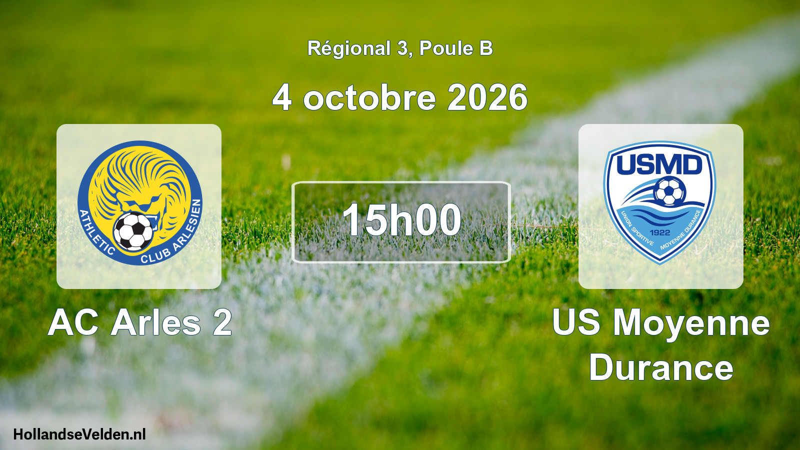 Scheduled Match: AC Arles 2 - US Moyenne Durance (4 October 2026)