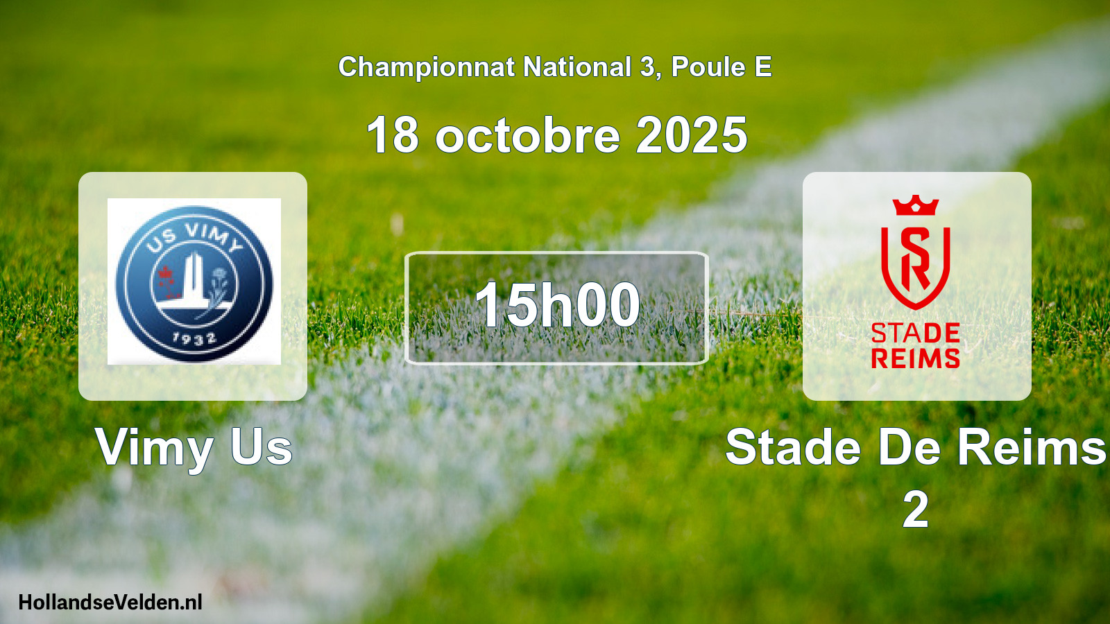 Scheduled Match: Vimy Us - Stade De Reims 2 (18 October 2025)