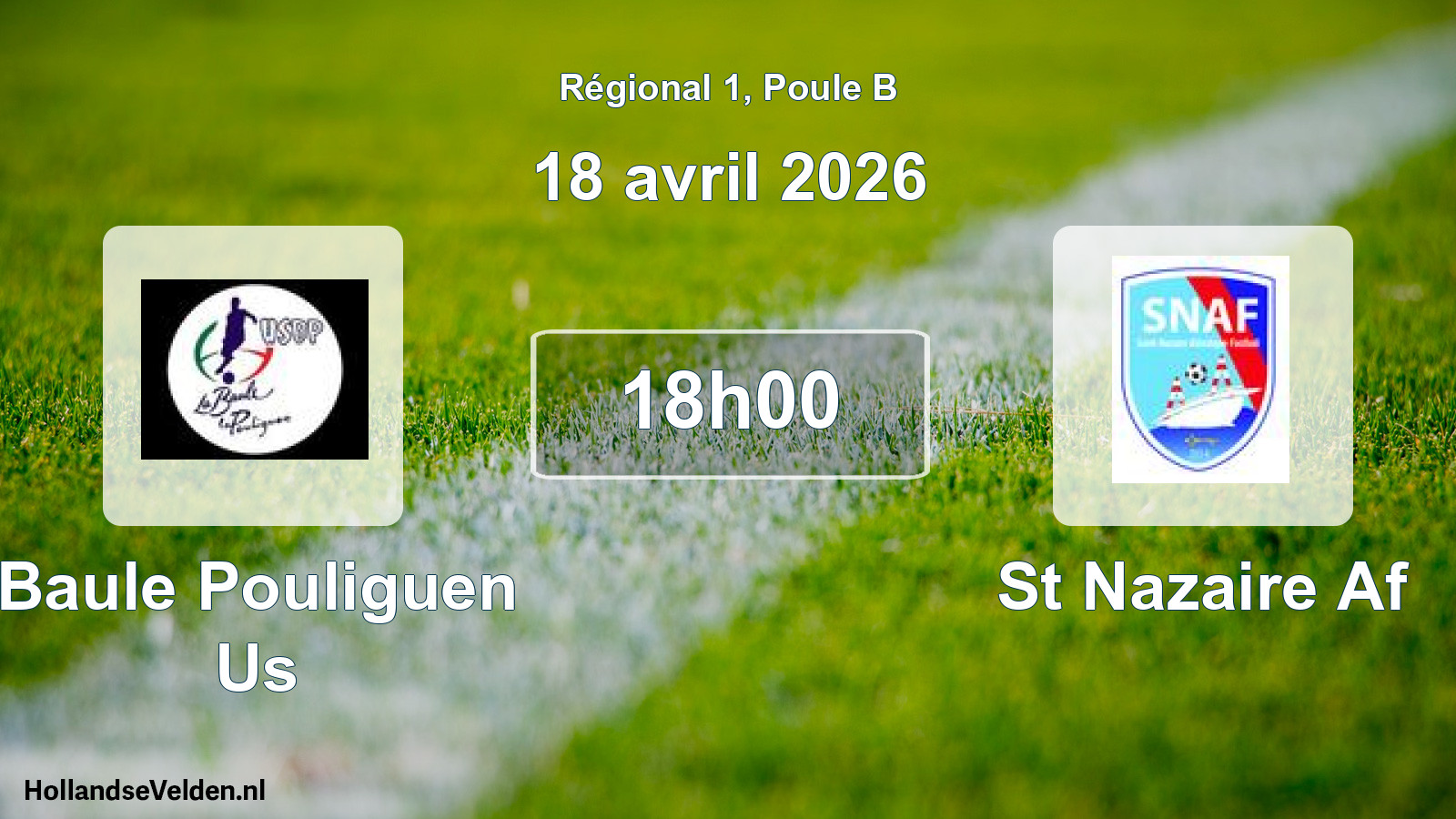 Geplande wedstrijd: Baule Pouliguen Us - St Nazaire Af (18 avril 2026)