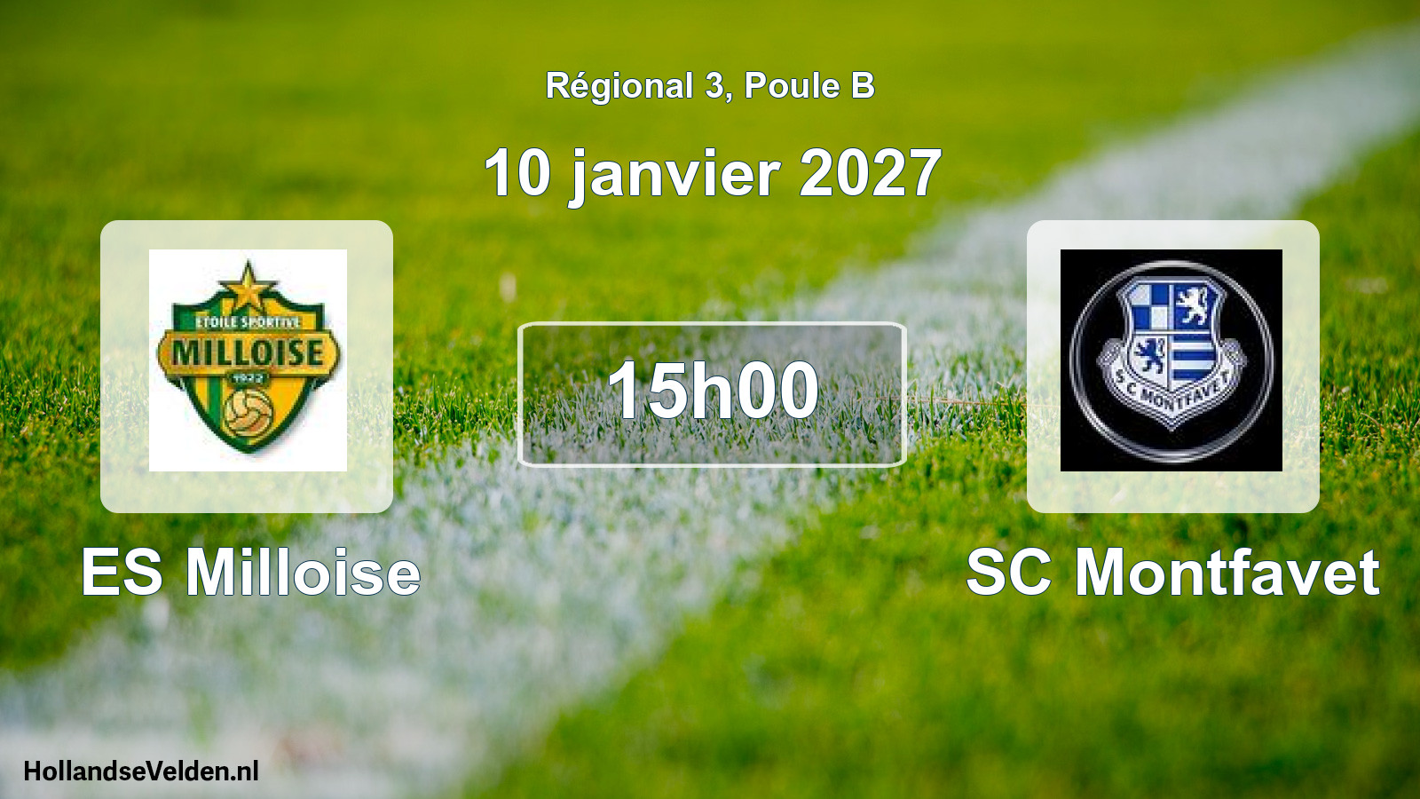 Scheduled Match: ES Milloise - SC Montfavet (10 January 2027)