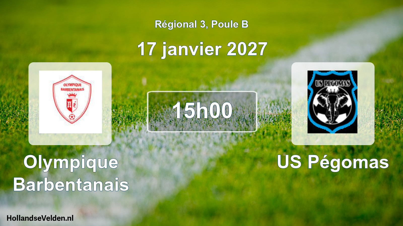 Scheduled Match: Olympique Barbentanais - US Pégomas (17 January 2027)