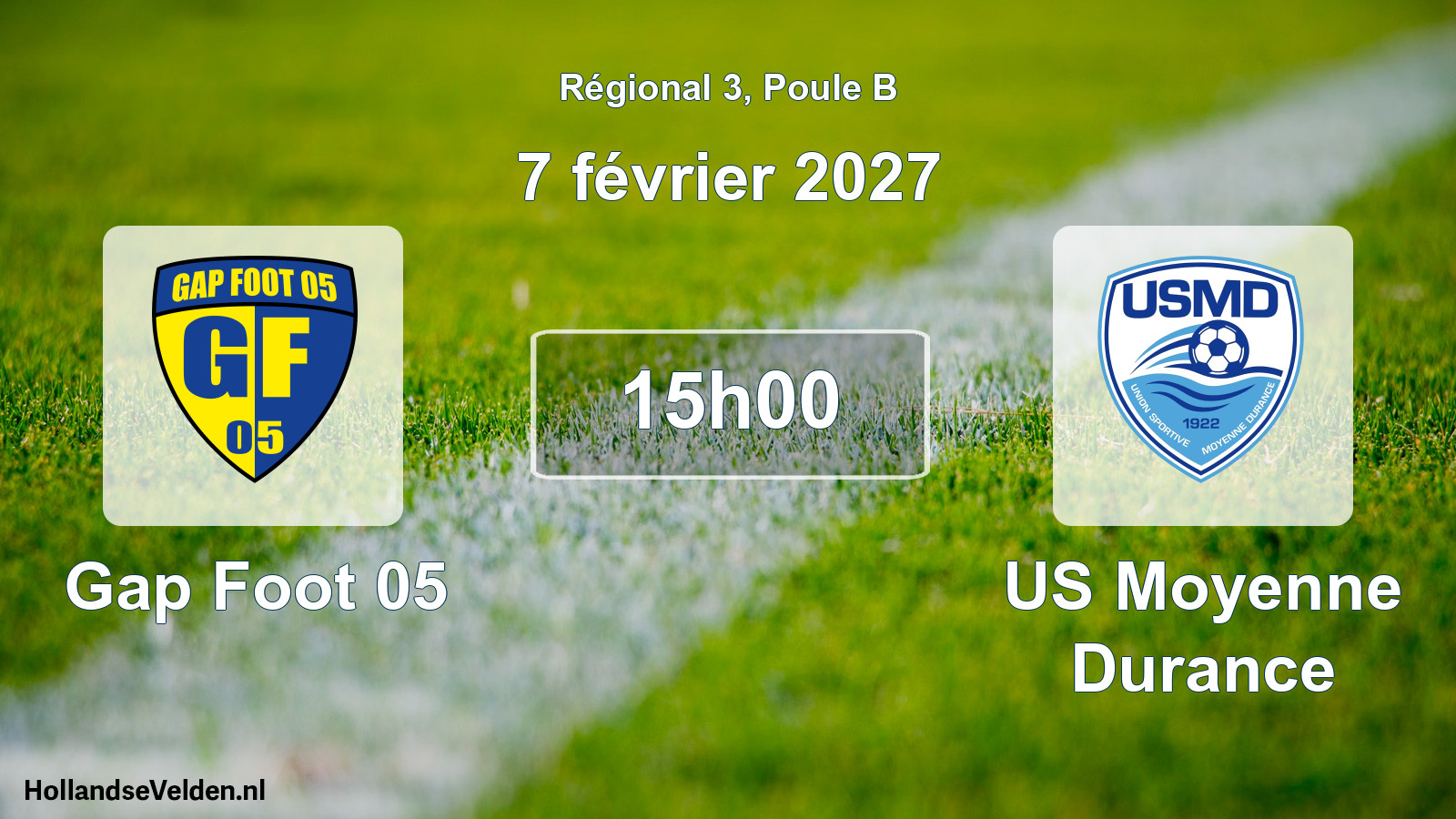 Scheduled Match: Gap Foot 05 - US Moyenne Durance (7 February 2027)