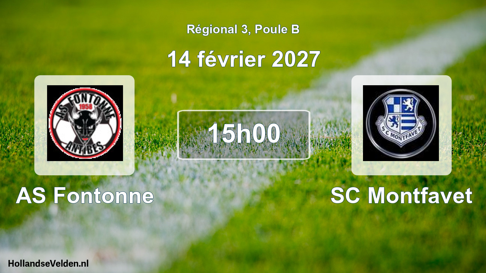 Scheduled Match: AS Fontonne - SC Montfavet (14 February 2027)