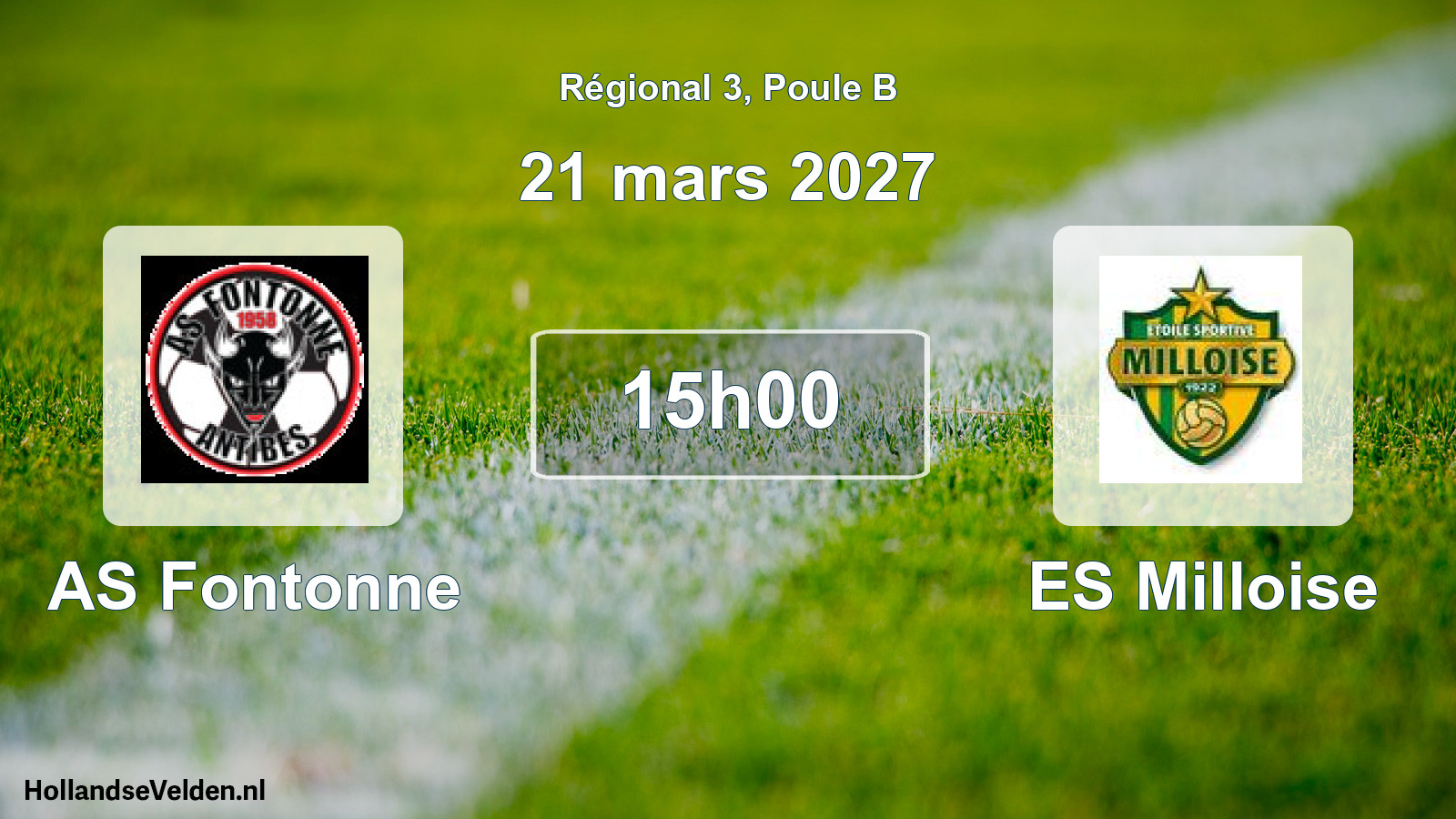 Scheduled Match: AS Fontonne - ES Milloise (21 March 2027)