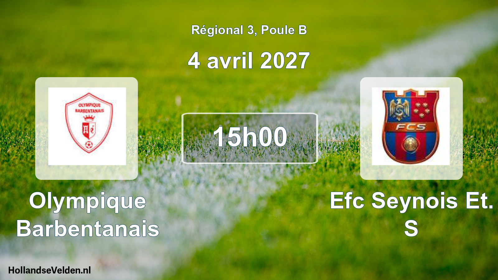 Scheduled Match: Olympique Barbentanais - Efc Seynois Et. S (4 April 2027)