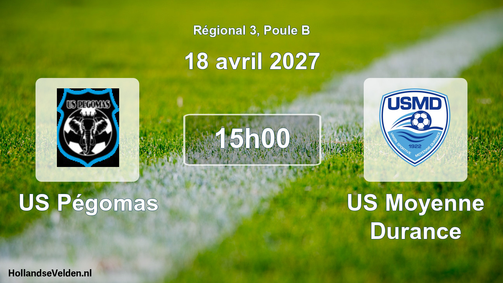 Scheduled Match: US Pégomas - US Moyenne Durance (18 April 2027)
