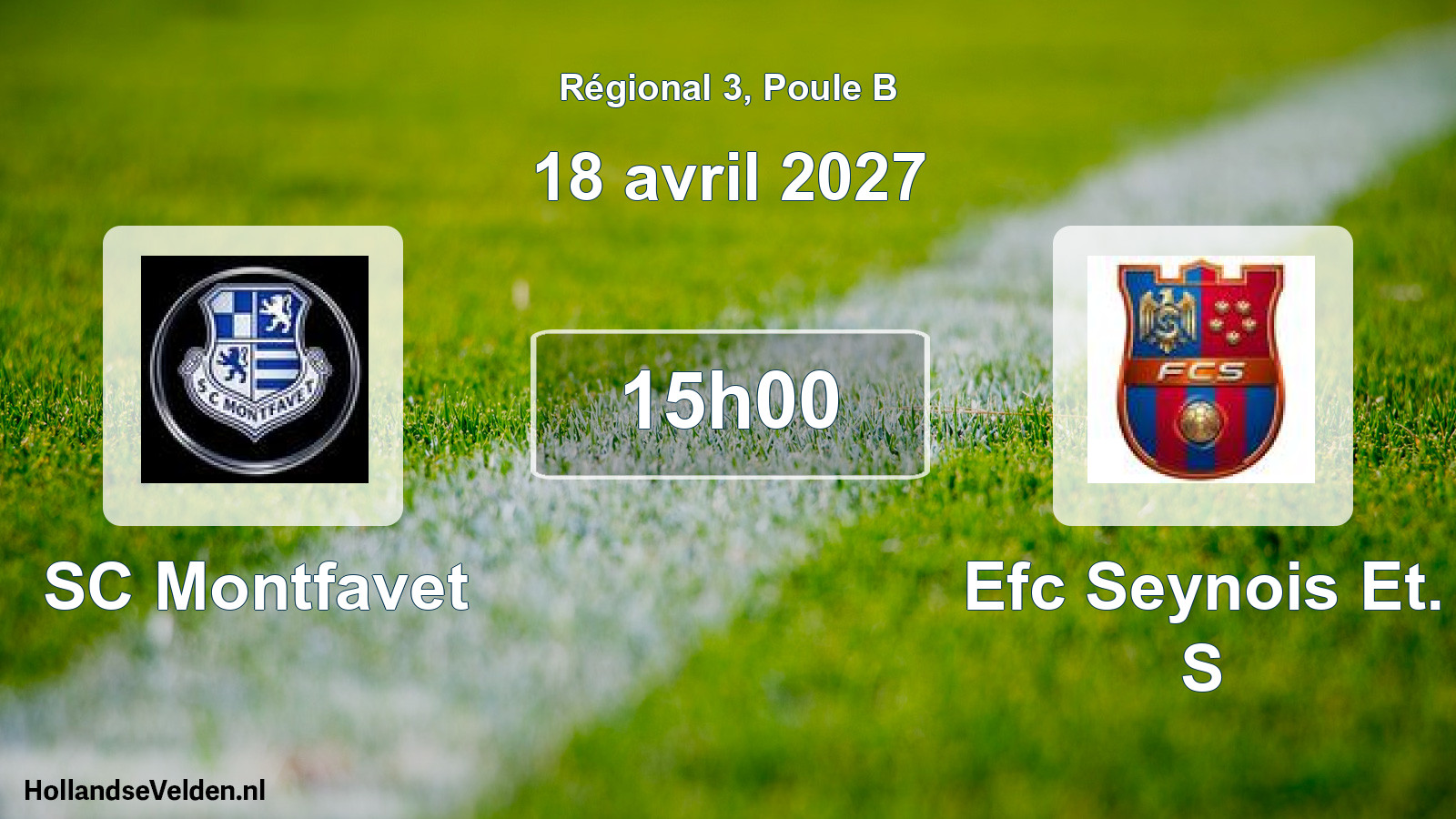 Geplande wedstrijd: SC Montfavet - Efc Seynois Et. S (18 april 2027)
