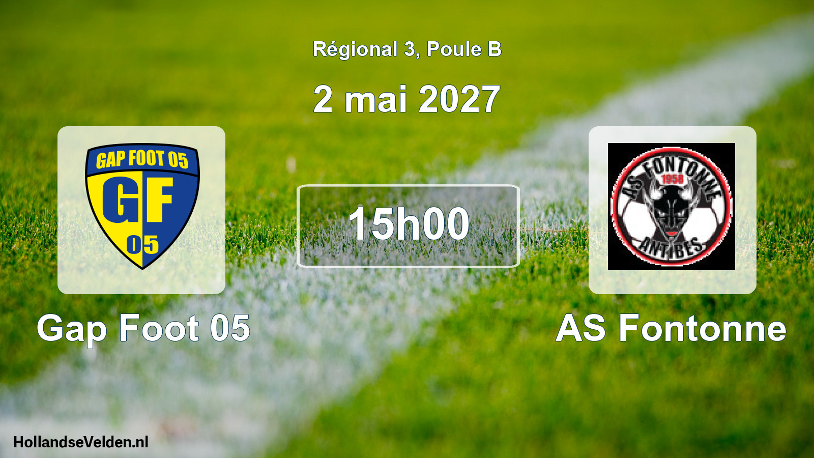 Match programmé: Gap Foot 05 - AS Fontonne (2 mai 2027)