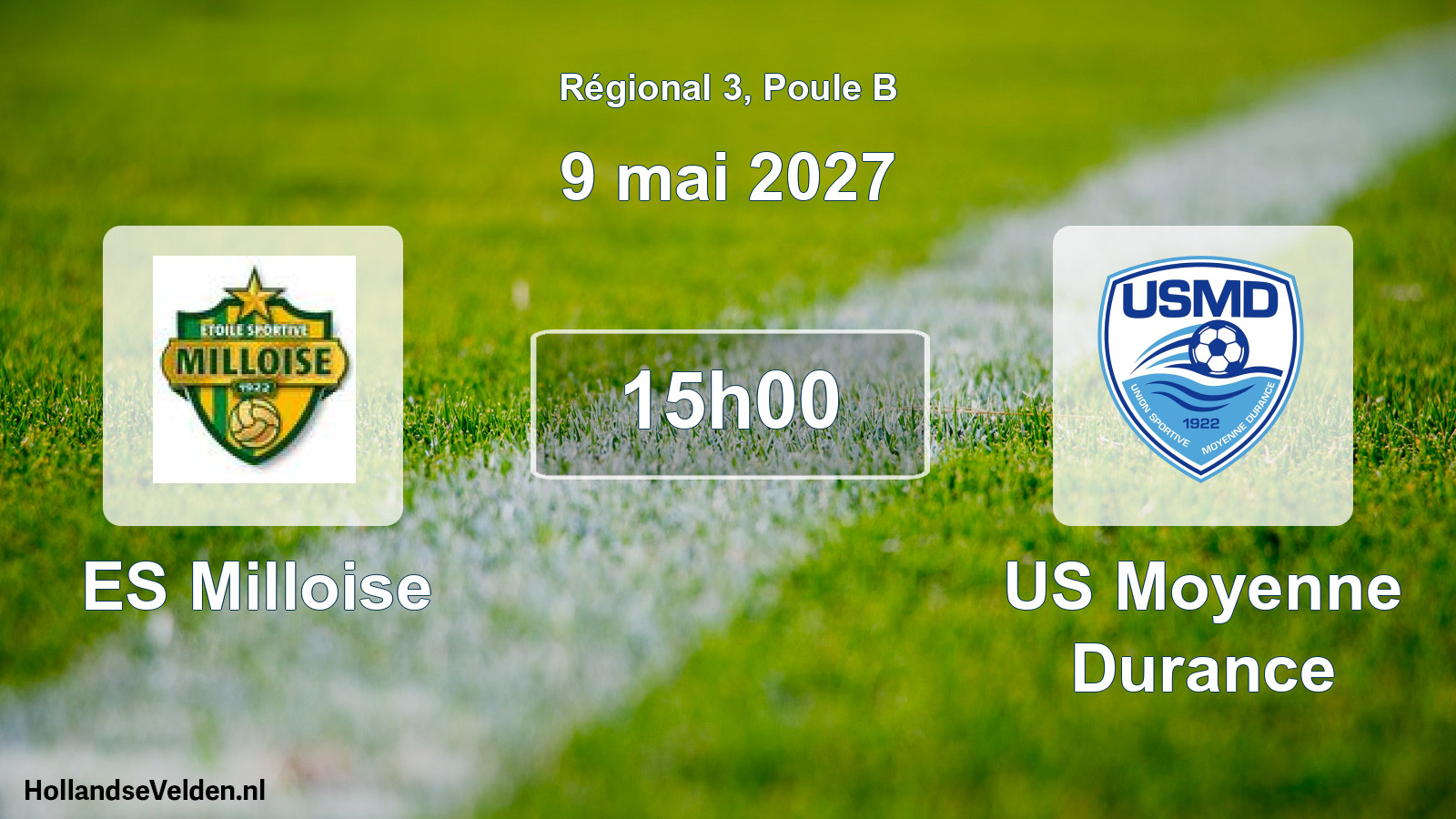 Scheduled Match: ES Milloise - US Moyenne Durance (9 May 2027)