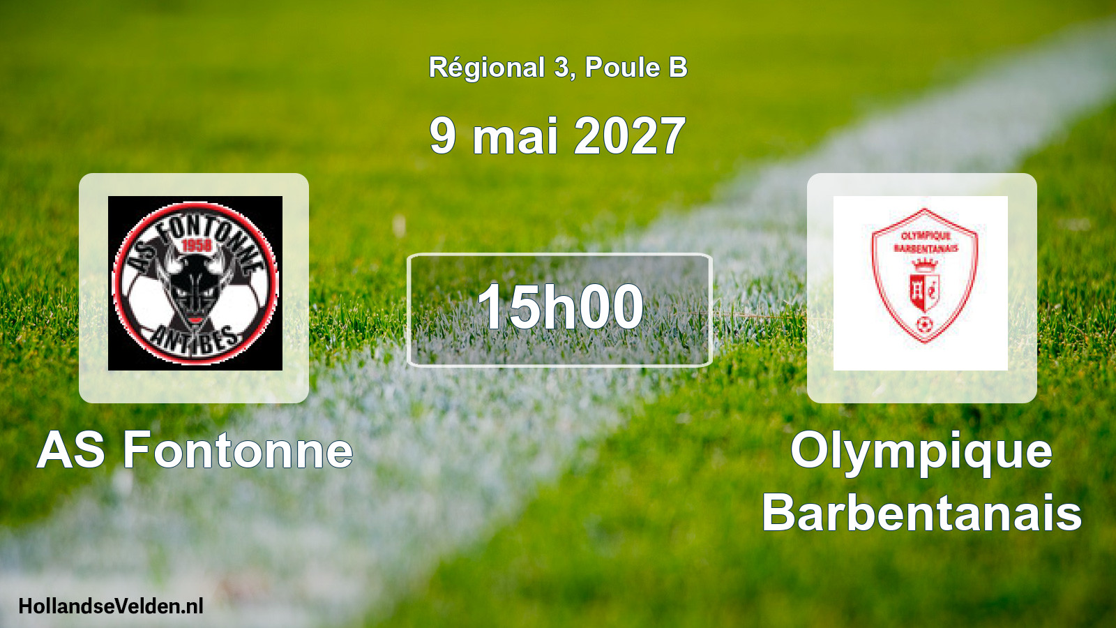 Scheduled Match: AS Fontonne - Olympique Barbentanais (9 May 2027)