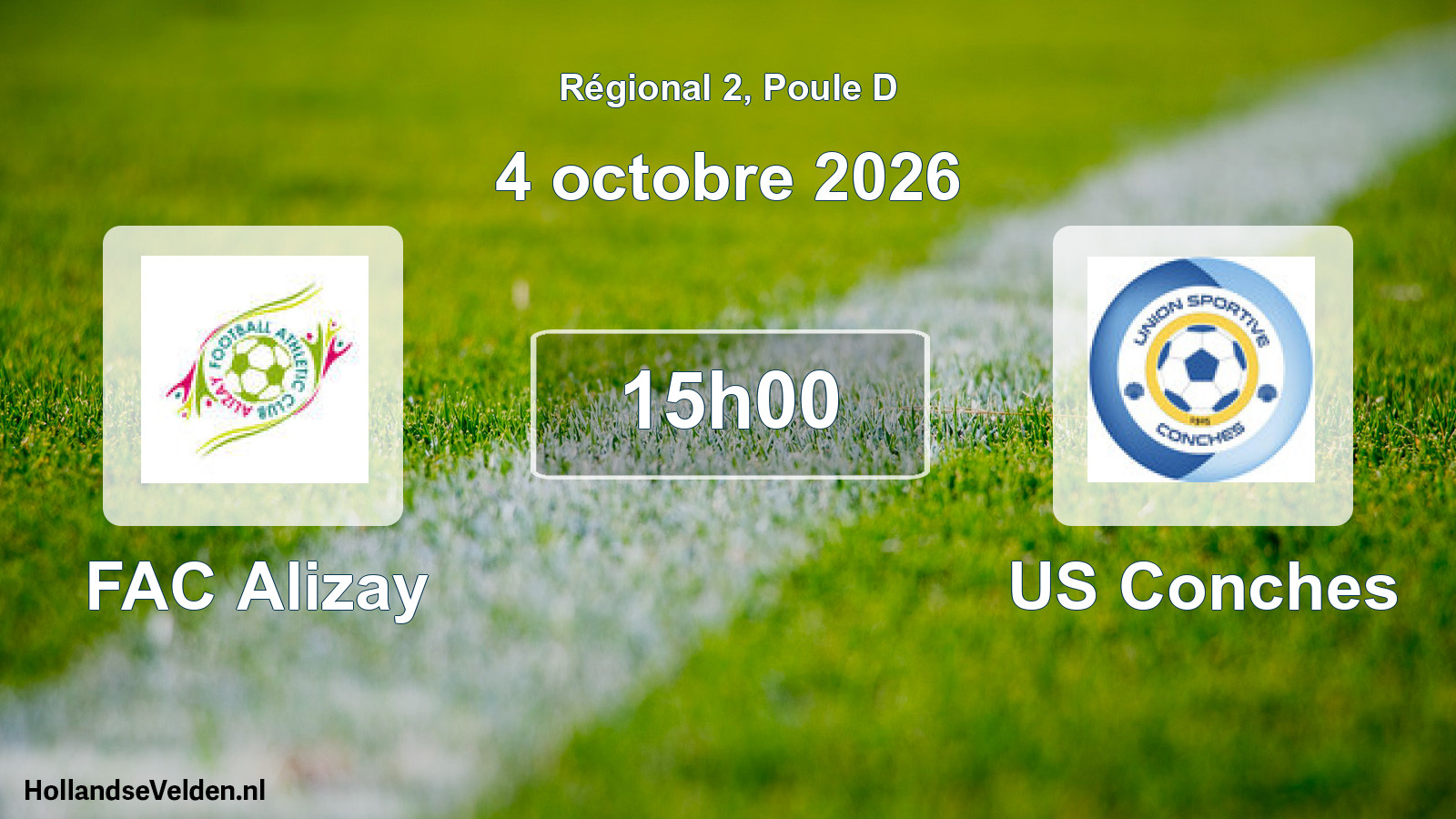 Scheduled Match: FAC Alizay - US Conches (4 October 2026)