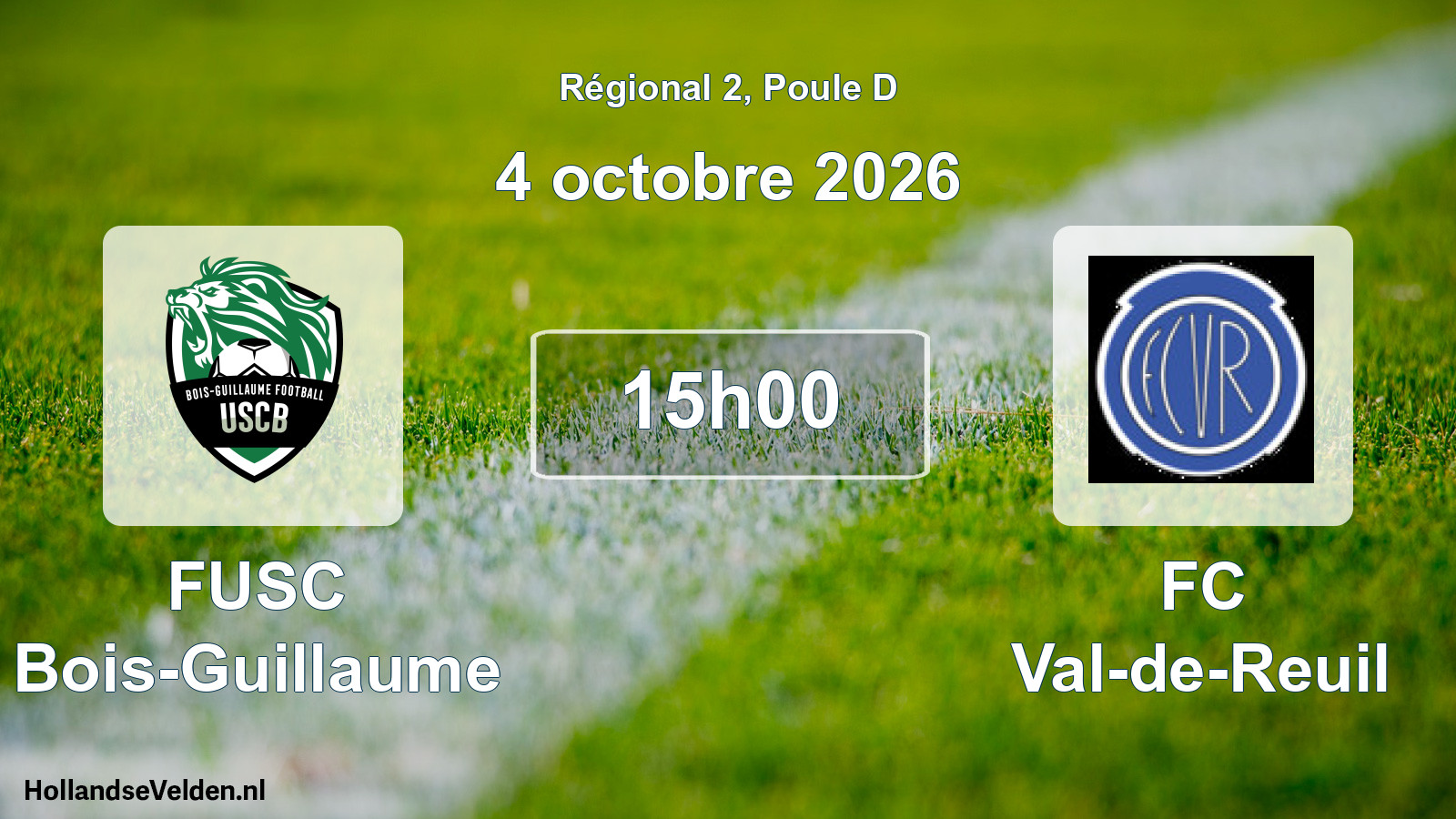 Scheduled Match: FUSC Bois-Guillaume - FC Val-de-Reuil (4 October 2026)