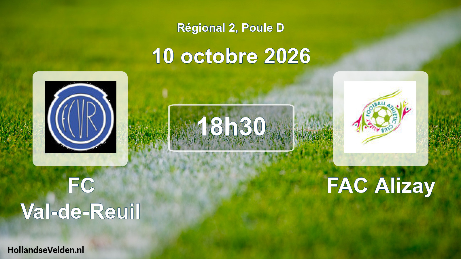 Match programmé: FC Val-de-Reuil - FAC Alizay (10 octobre 2026)