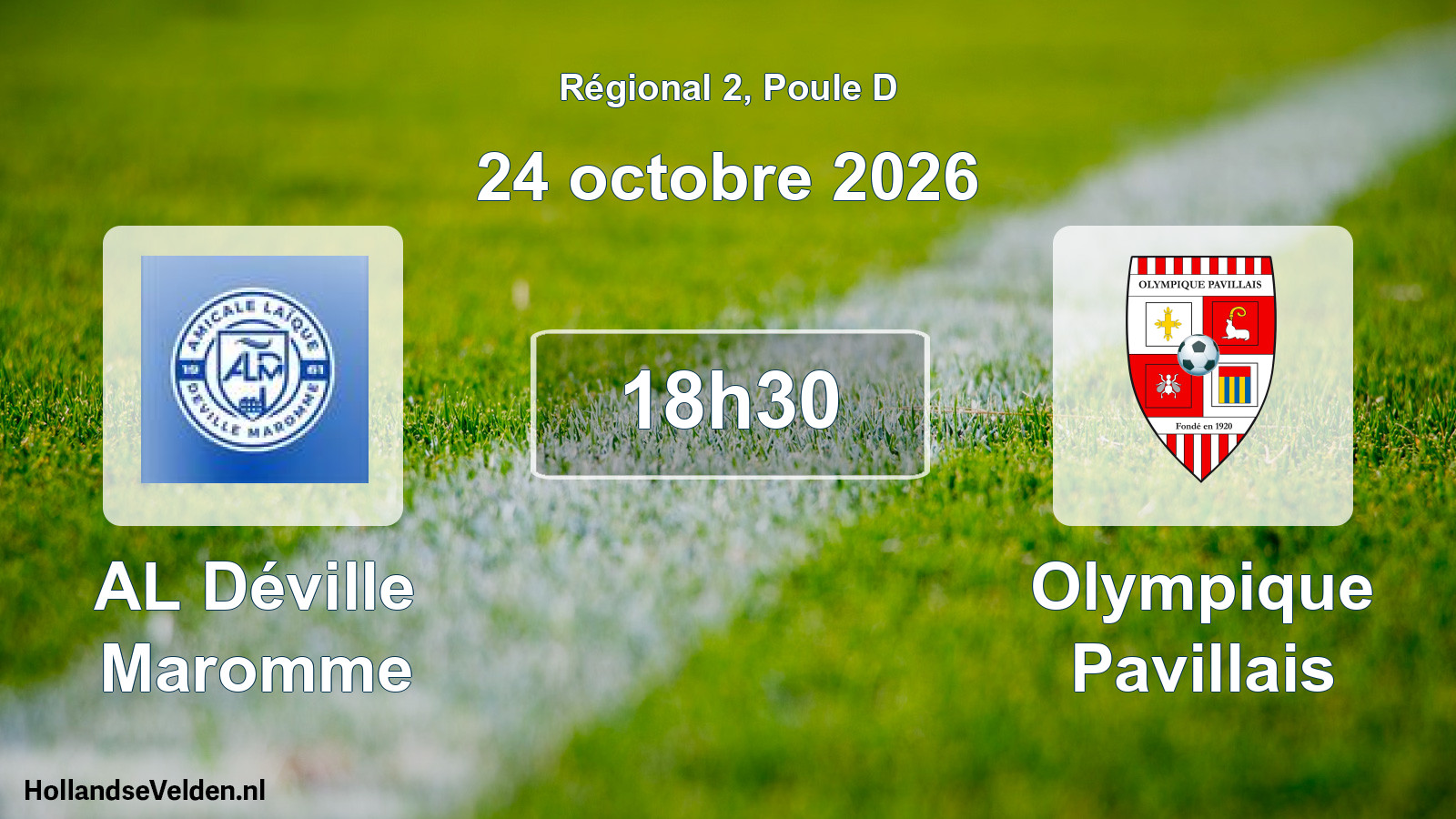 Scheduled Match: AL Déville Maromme - Olympique Pavillais (24 October 2026)