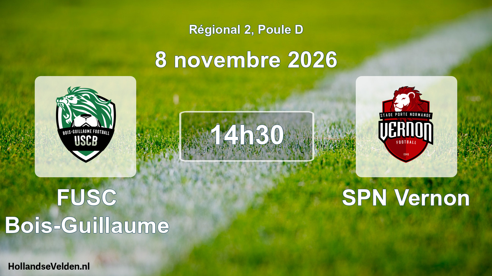 Scheduled Match: FUSC Bois-Guillaume - SPN Vernon (8 November 2026)