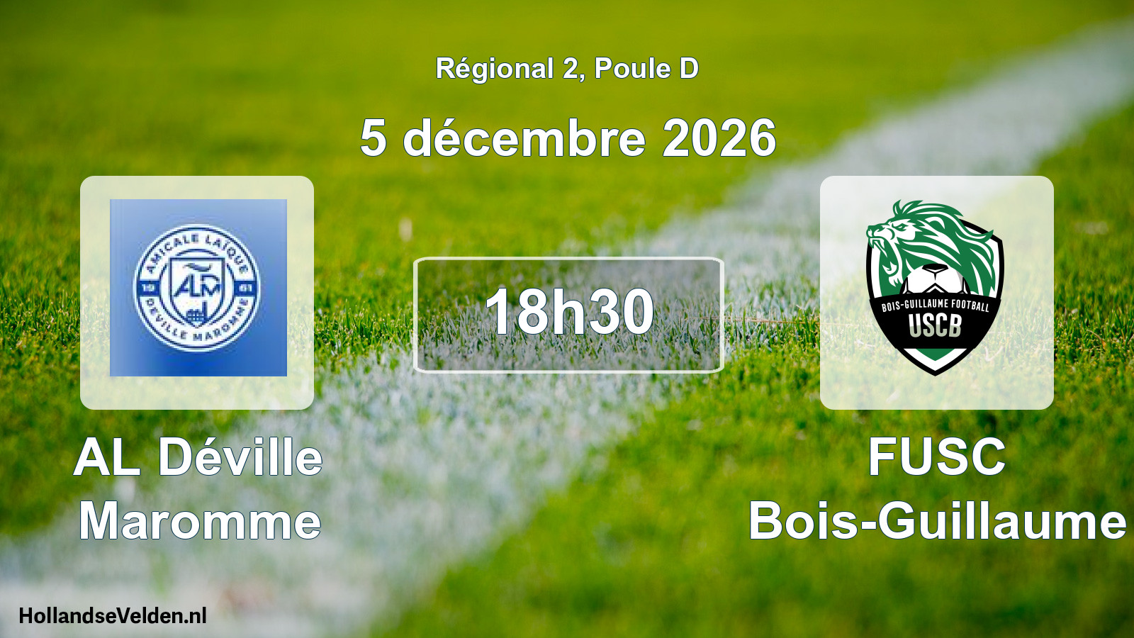 Scheduled Match: AL Déville Maromme - FUSC Bois-Guillaume (5 December 2026)