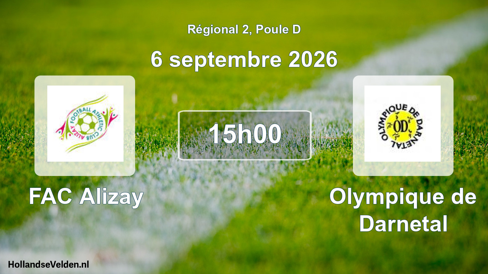 Scheduled Match: FAC Alizay - Olympique de Darnetal (6 September 2026)