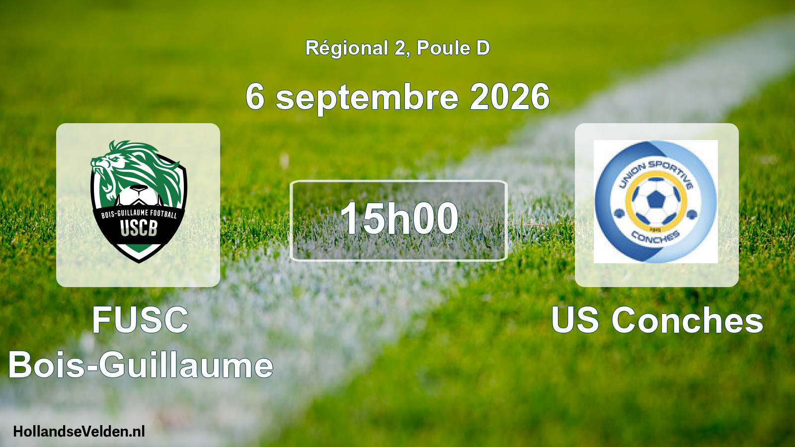 Scheduled Match: FUSC Bois-Guillaume - US Conches (6 September 2026)