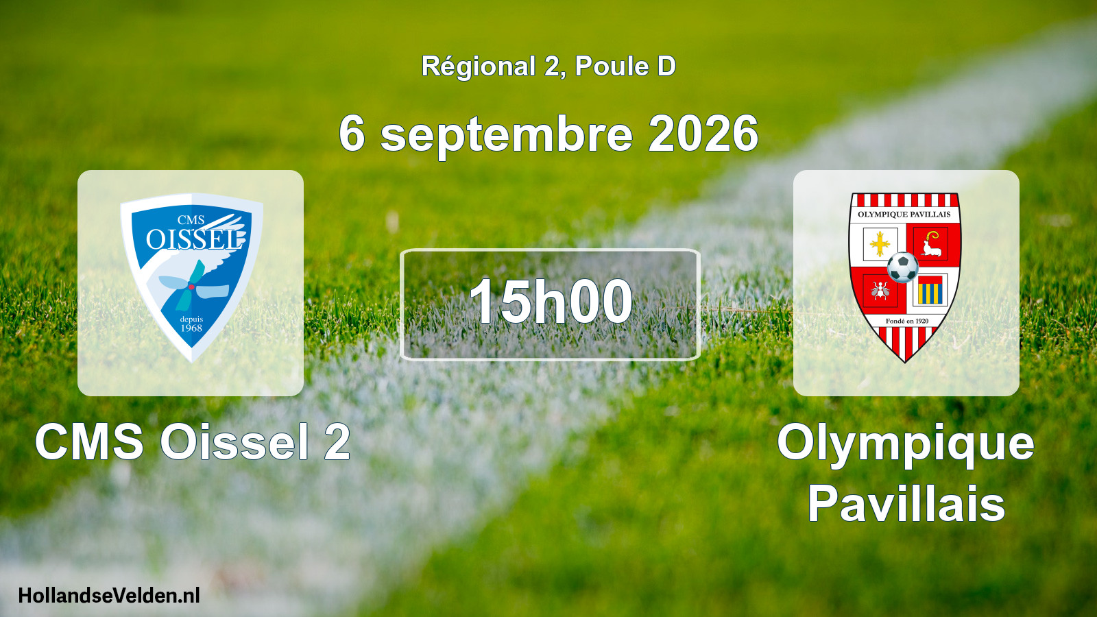 Scheduled Match: CMS Oissel 2 - Olympique Pavillais (6 September 2026)