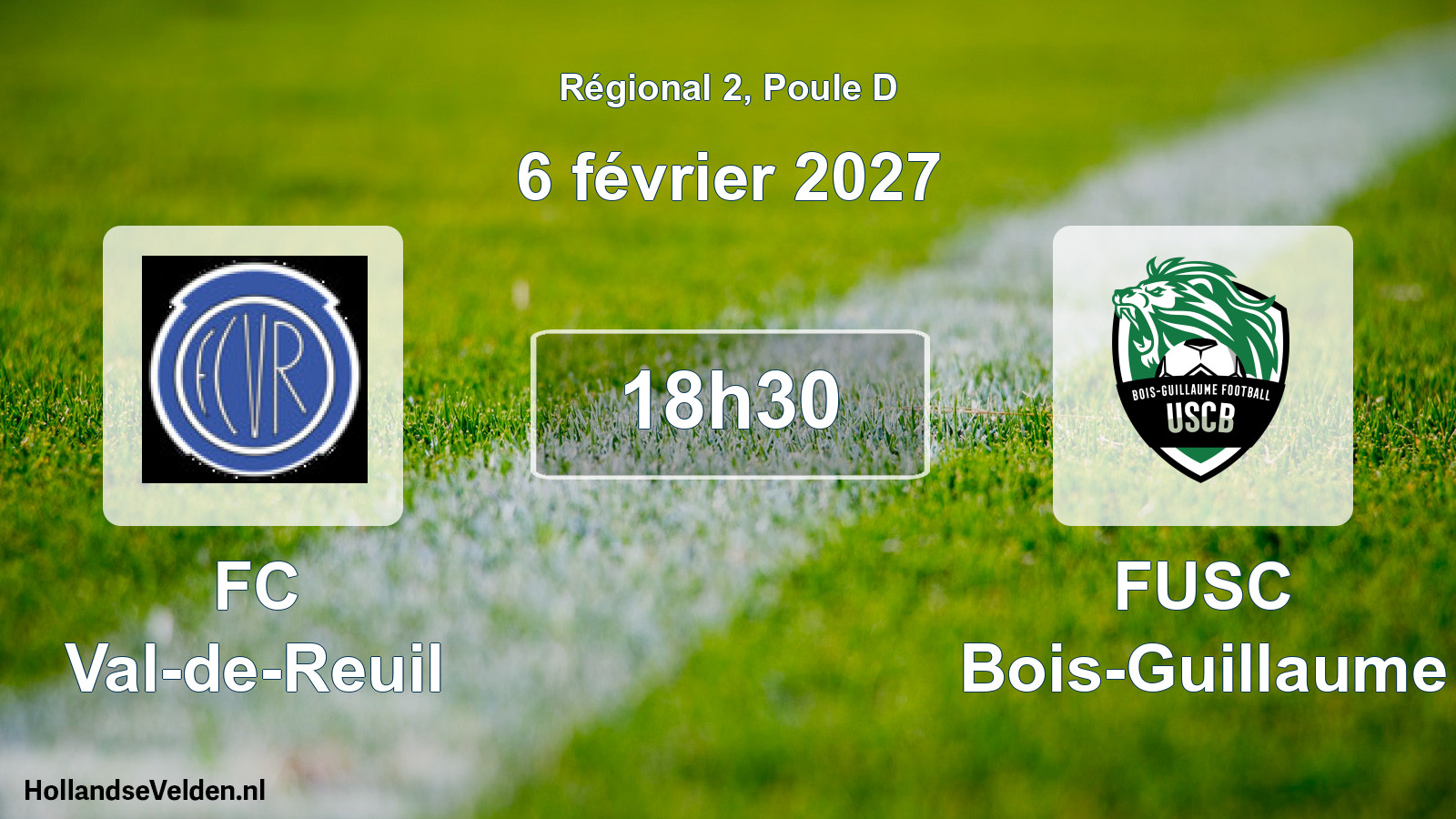 Scheduled Match: FC Val-de-Reuil - FUSC Bois-Guillaume (6 February 2027)