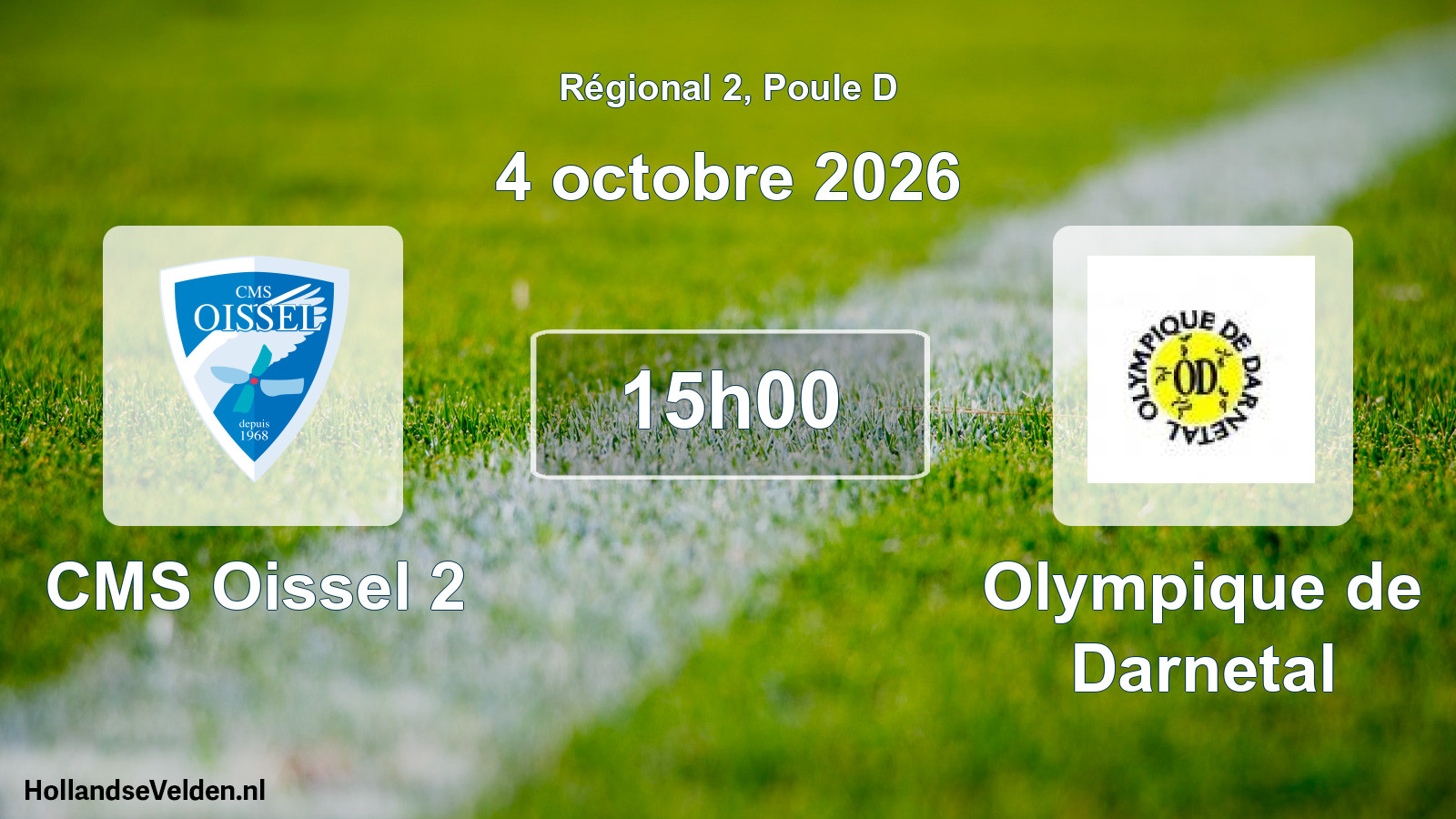 Scheduled Match: CMS Oissel 2 - Olympique de Darnetal (4 October 2026)