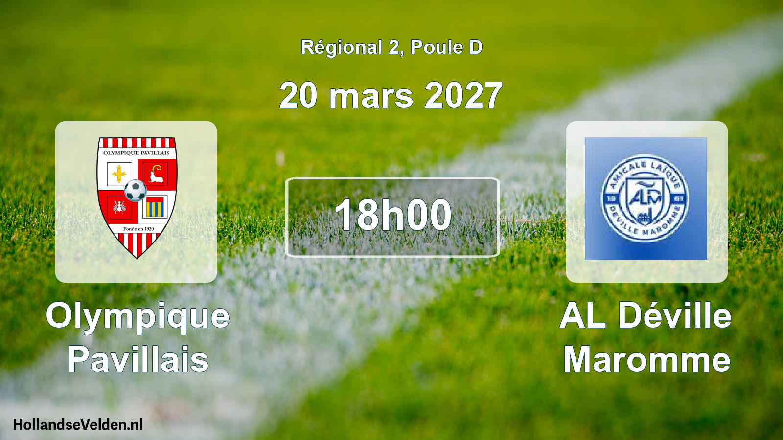 Scheduled Match: Olympique Pavillais - AL Déville Maromme (20 March 2027)