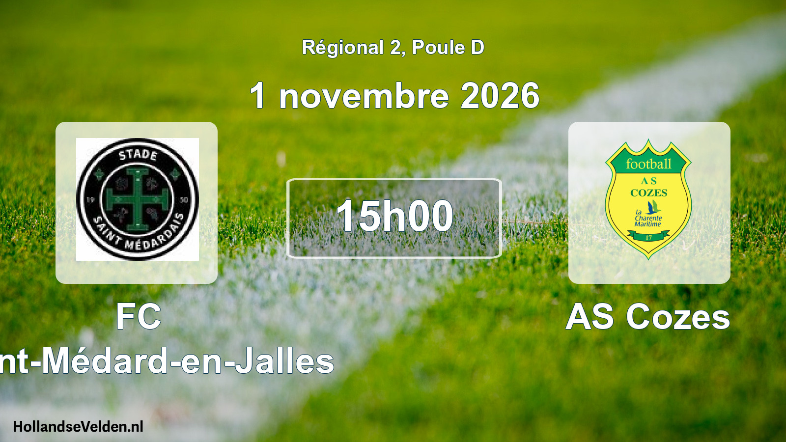 Scheduled Match: FC Saint-Médard-en-Jalles - AS Cozes (1 November 2026)