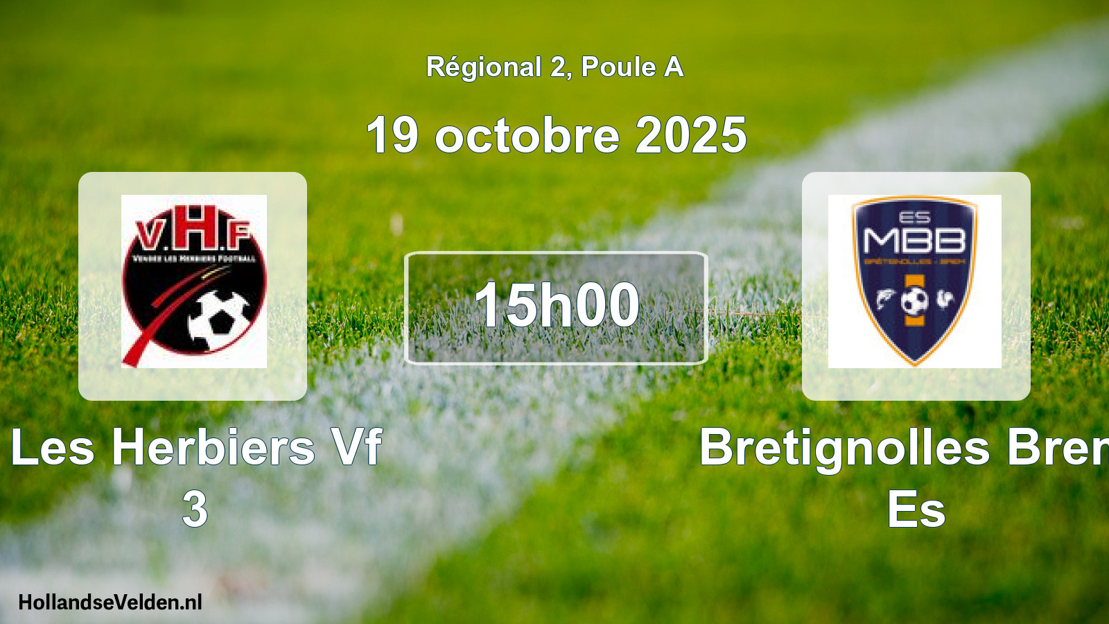 Scheduled Match: Les Herbiers Vf 3 - Bretignolles Brem Es (19 October 2025)