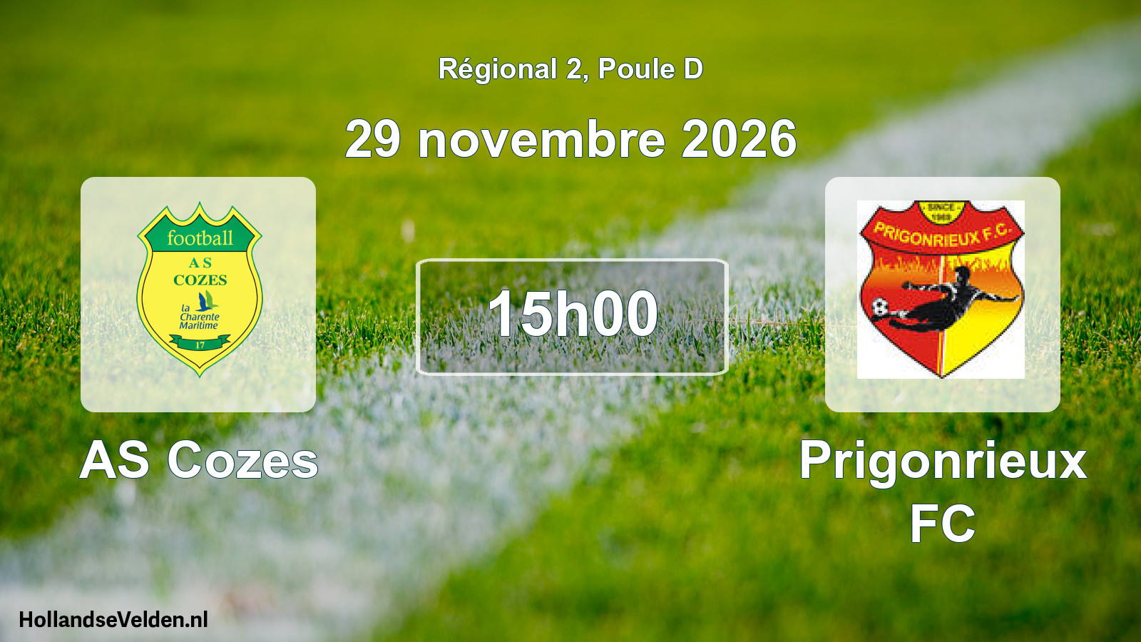 Scheduled Match: AS Cozes - Prigonrieux FC (29 November 2026)