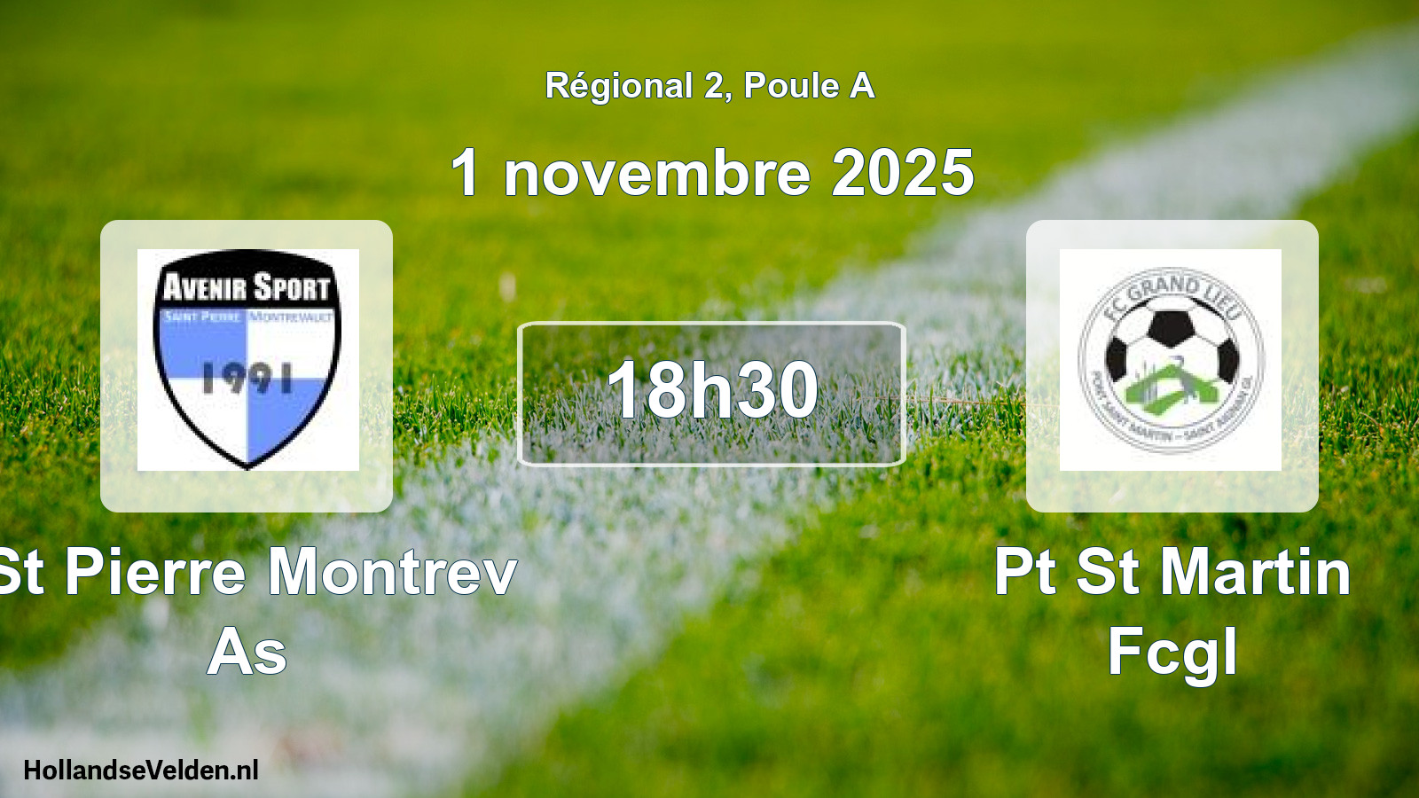 Scheduled Match: St Pierre Montrev As - Pt St Martin Fcgl (1 November 2025)