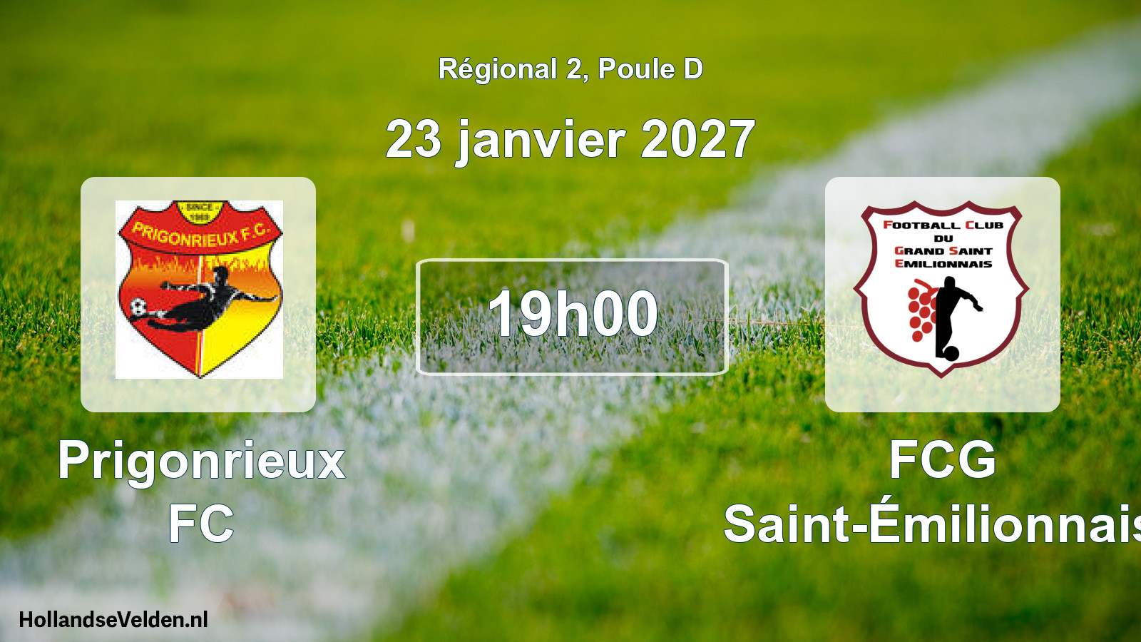 Scheduled Match: Prigonrieux FC - FCG Saint-Émilionnais (23 January 2027)