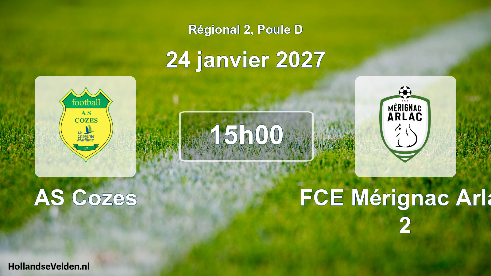 Scheduled Match: AS Cozes - FCE Mérignac Arlac 2 (24 January 2027)