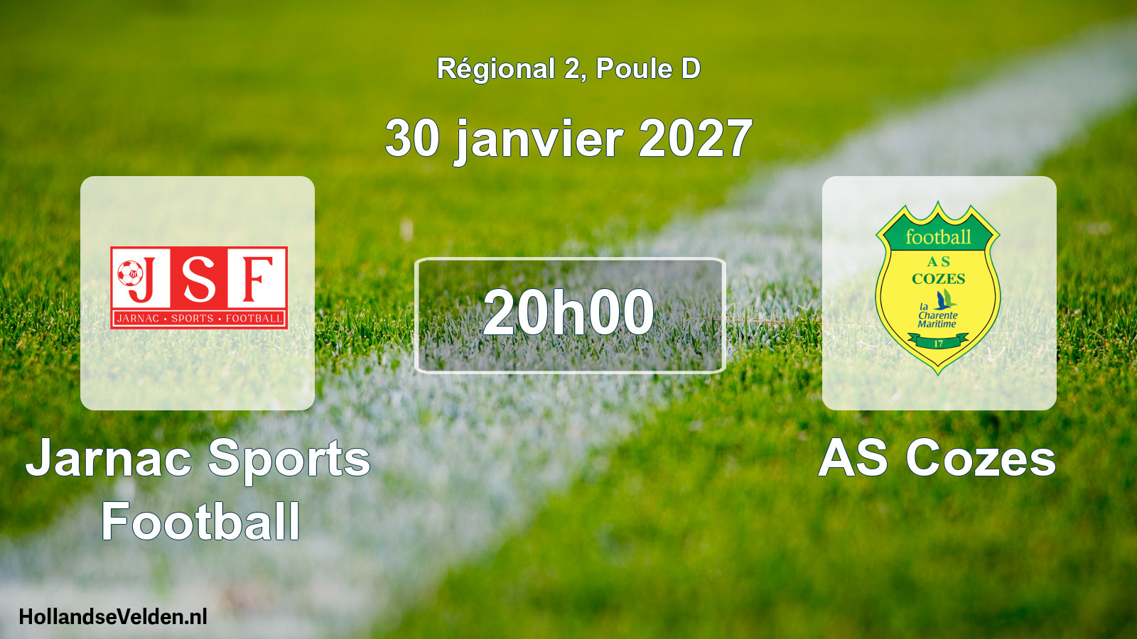 Scheduled Match: Jarnac Sports Football - AS Cozes (30 January 2027)