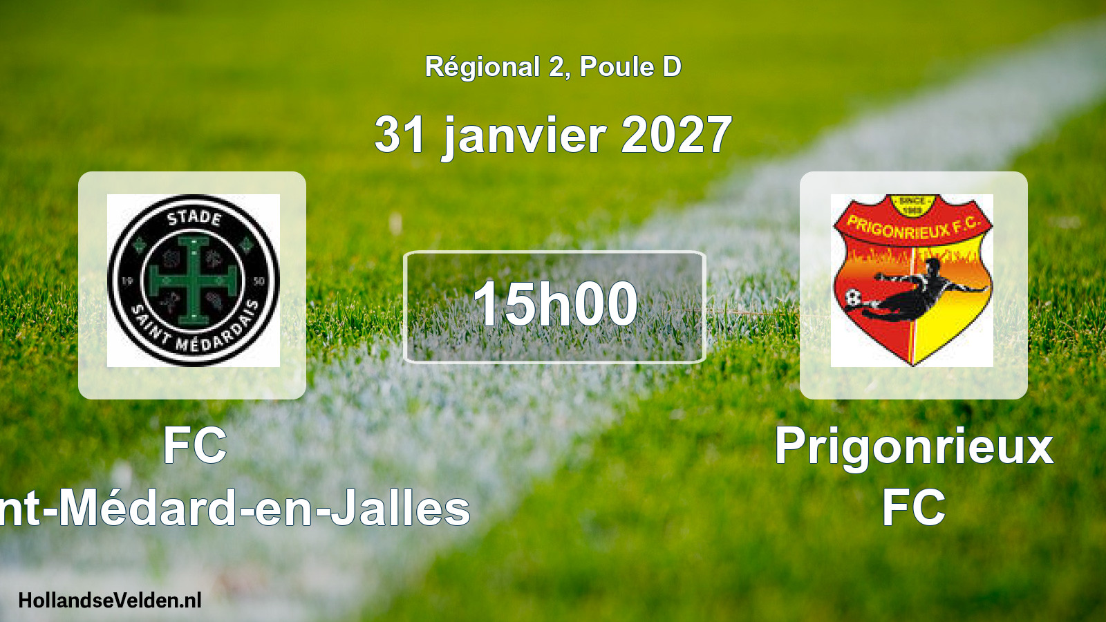 Scheduled Match: FC Saint-Médard-en-Jalles - Prigonrieux FC (31 January 2027)