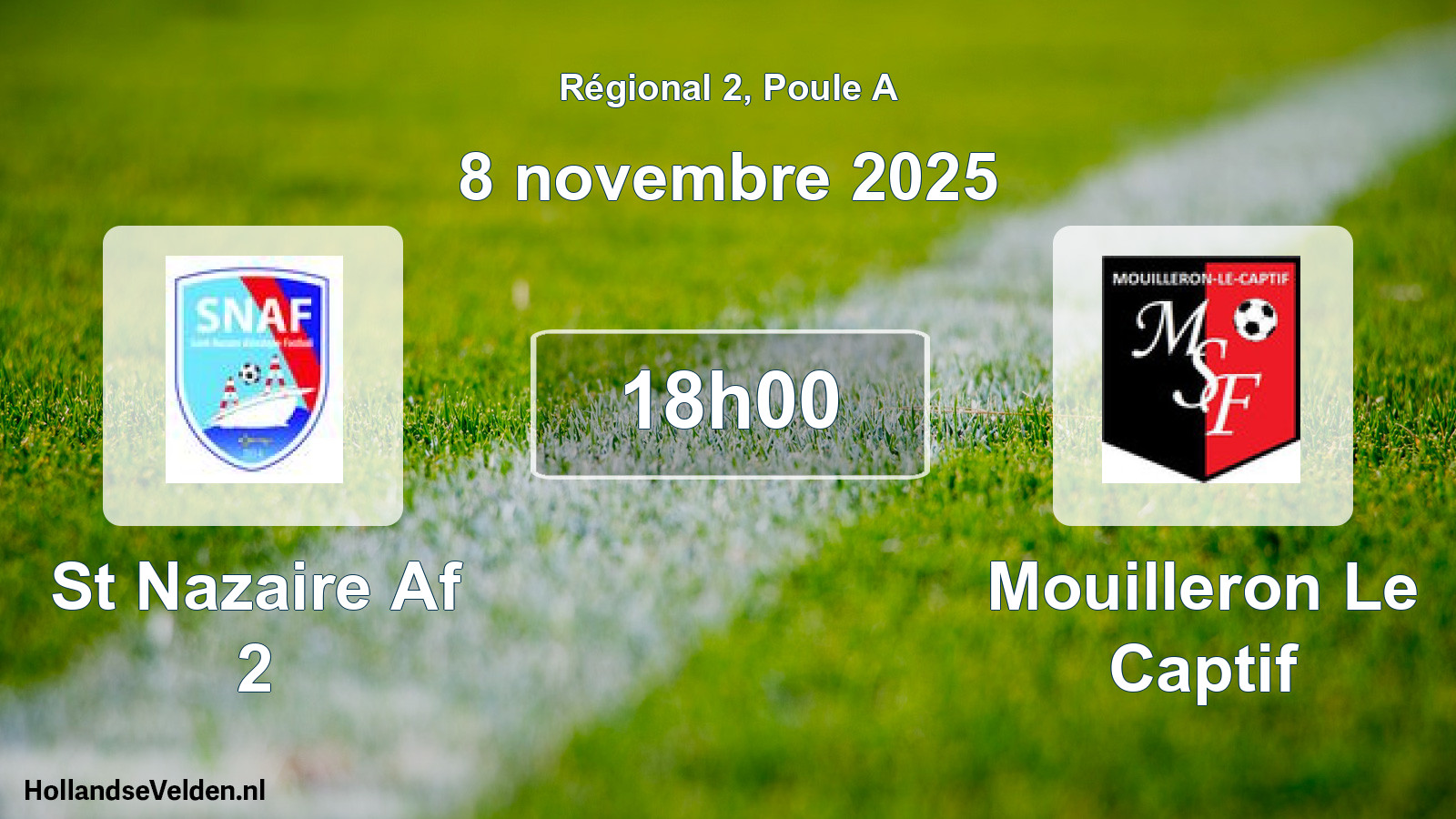 Geplande wedstrijd: St Nazaire Af 2 - Mouilleron Le Captif (8 november 2025)
